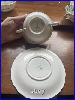 Royal Crown Derby Medway (Buford) China Set Of 4 Cream Soups And Plates England