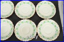 Royal Crown Derby Medway Burford China 8 Cream Soup Bowls & Saucers