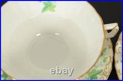 Royal Crown Derby Medway Burford China 8 Cream Soup Bowls & Saucers