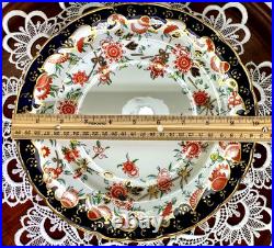 Royal Crown Derby Melton Imari 10 Set of 4 Dinner Plates Cobalt Blue Gold Red