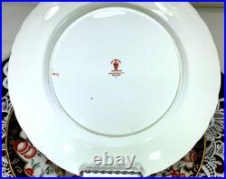 Royal Crown Derby Melton Imari 10 Set of 4 Dinner Plates Cobalt Blue Gold Red