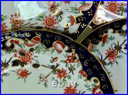 Royal Crown Derby Melton Imari 10 Set of 4 Dinner Plates Cobalt Blue Gold Red