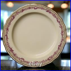 Royal Crown Derby Meynell Floral Pattern on Pale Yellow Luncheon Plate