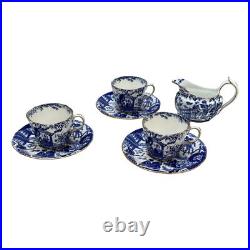 Royal Crown Derby Mikado 3 Cups Saucer 1920s plus Creamer 1963 Porcelain Vintage