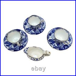 Royal Crown Derby Mikado 3 Cups Saucer 1920s plus Creamer 1963 Porcelain Vintage