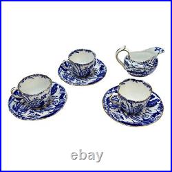 Royal Crown Derby Mikado 3 Cups Saucer 1920s plus Creamer 1963 Porcelain Vintage