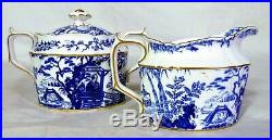 Royal Crown Derby Mikado Blue & White Porcelain China Creamer Sugar Bowl English