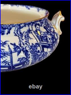 Royal Crown Derby Mikado Covered Round Tureen/Casserole Dish Bowl two handles