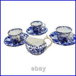 Royal Crown Derby Mikado Lot 4 Creamer 1963 & 3 Cups Saucer 1920s Vintage