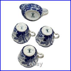 Royal Crown Derby Mikado Lot 4 Creamer 1963 & 3 Cups Saucer 1920s Vintage