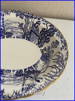 Royal Crown Derby Mikado Pattern Porcelain Pair of Oval Vegetable Bowls