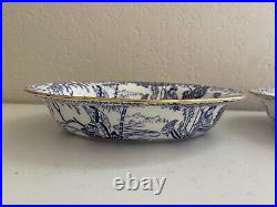 Royal Crown Derby Mikado Pattern Porcelain Pair of Oval Vegetable Bowls