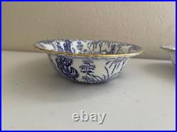 Royal Crown Derby Mikado Pattern Porcelain Pair of Oval Vegetable Bowls