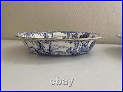 Royal Crown Derby Mikado Pattern Porcelain Pair of Oval Vegetable Bowls