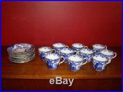 Royal Crown Derby Mikado Pattern Set of 10 Tea Cups & Saucers 1951-64