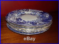 Royal Crown Derby Mikado Pattern Set of 8 Dinner Plates 1951-54