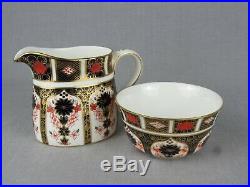 Royal Crown Derby Milk Jug And Sugar Bowl Old Imari Pattern 1128