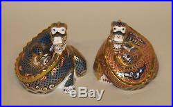 Royal Crown Derby Millennium Dragon of Happiness Good Fortune Gold Paperweights