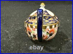 Royal Crown Derby Miniature Omari 3 Piece Tea Set Teapot Sugar Bowl And Creamer Royal Crown Derby Miniature Omari 3 Piece Tea Set Teapot Sugar Bowl And Creamer