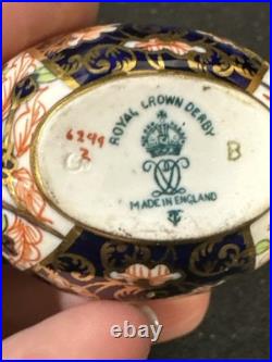 Royal Crown Derby Miniature Omari 3 Piece Tea Set Teapot Sugar Bowl And Creamer