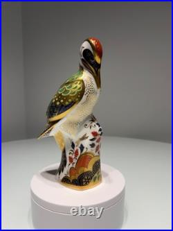 Royal Crown Derby Newstead Woodpecker with certificate and box