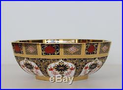 Royal Crown Derby OCTAGONAL BOWL Old Imari 1128 Solid Gold Band 1st Quality