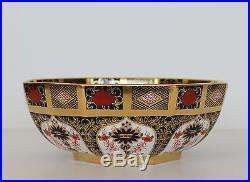 Royal Crown Derby OCTAGONAL BOWL Old Imari 1128 Solid Gold Band 1st Quality