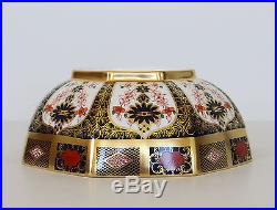 Royal Crown Derby OCTAGONAL BOWL Old Imari 1128 Solid Gold Band 1st Quality