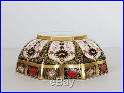 Royal Crown Derby OCTAGONAL BOWL Solid Gold Band Old Imari 1128 Harrods Label