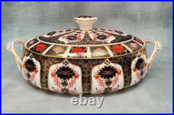 Royal Crown Derby OLD IMARI Covered Vegetable Serving Dish Bowl UNUSED 1128 1st