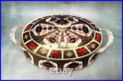 Royal Crown Derby OLD IMARI Covered Vegetable Serving Dish Bowl UNUSED 1128 1st