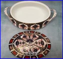 Royal Crown Derby OLD IMARI Covered Vegetable Serving Dish Bowl UNUSED 1128 1st