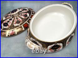 Royal Crown Derby OLD IMARI Covered Vegetable Serving Dish Bowl UNUSED 1128 1st