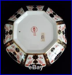 Royal Crown Derby OLD IMARI Pattern 1128 XXXIX Octagonal Bone China Serving Bowl