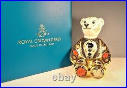 Royal Crown Derby OLD IMARI SOLID GOLD BAND BEAR paperweight Designer Lisa Law