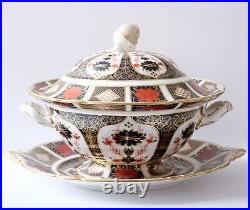 Royal Crown Derby OLD IMARI Soup Tureen Lid and Underplate Bone China Excellent