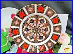 Royal Crown Derby OLD IMARI tea cup and saucer trio floral cobalt blue teacup