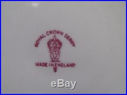 Royal Crown Derby OLDE AVESBURY PINK MULTICOLOR Salad Plates 8 1/4 / Set of 6