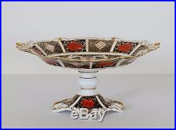 Royal Crown Derby OVAL COMPOTE Old Imari 1128 Dish on Pedestal 1st Quality