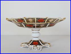 Royal Crown Derby OVAL COMPOTE Old Imari 1128 Dish on Pedestal 1st Quality