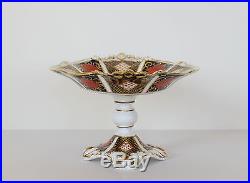 Royal Crown Derby OVAL COMPOTE Old Imari 1128 Dish on Pedestal 1st Quality