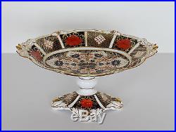 Royal Crown Derby OVAL COMPOTE Old Imari 1128 Dish on Pedestal 1st Quality