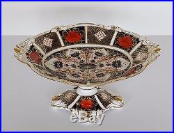 Royal Crown Derby OVAL COMPOTE Old Imari 1128 Dish on Pedestal 1st Quality