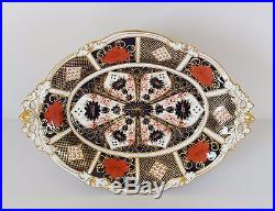 Royal Crown Derby OVAL COMPOTE Old Imari 1128 Dish on Pedestal 1st Quality