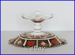 Royal Crown Derby OVAL COMPOTE Old Imari 1128 Dish on Pedestal 1st Quality