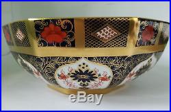 Royal Crown Derby Octagonal Bowl 8 1/4 Imari pattern 1128 22ct Gold
