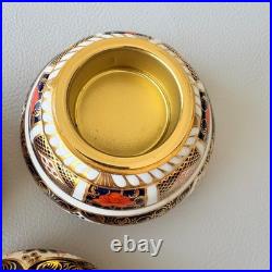 Royal Crown Derby Old Imari 1128 Cigarette Lighter Bases set of 3