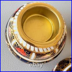 Royal Crown Derby Old Imari 1128 Cigarette Lighter Bases set of 3