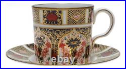 Royal Crown Derby Old Imari 1128 Coffee Cup Saucer Duo LXII 1999 f