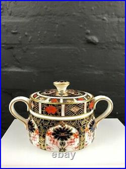 Royal Crown Derby Old Imari 1128 Covered / Lidded Handled Sugar Bowl XXXVII